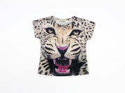 Girl's Animal Print Top & Capri Set