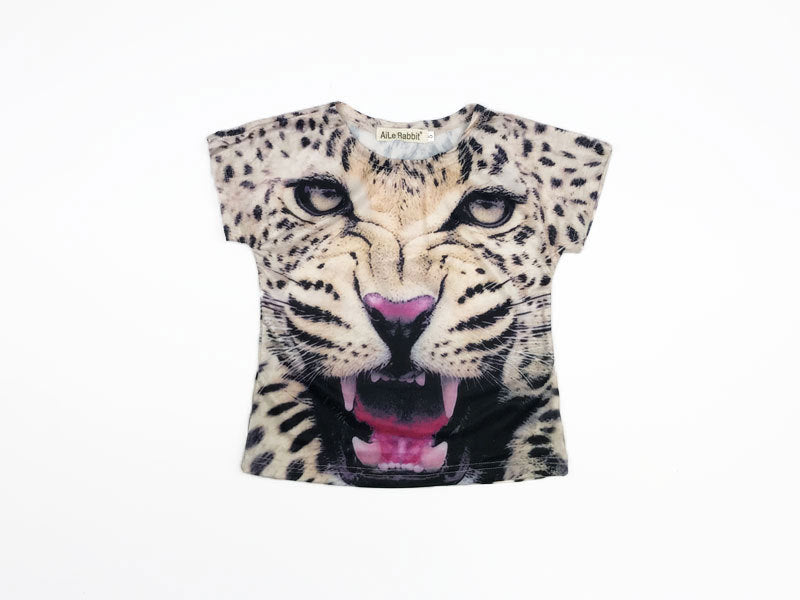Girl's Animal Print Top & Capri Set