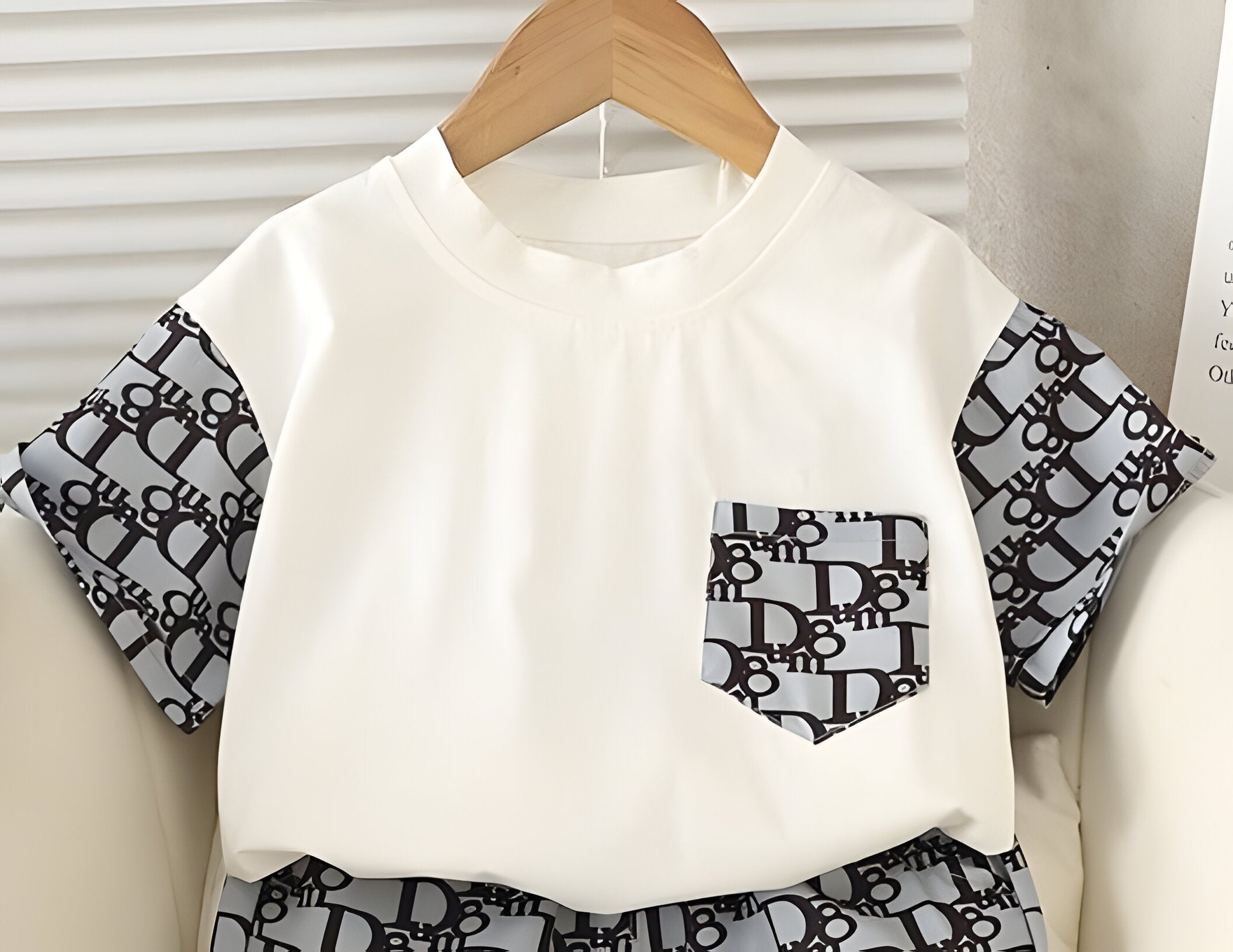 Boy's Cotton Print T-Shirt & Shorts Set