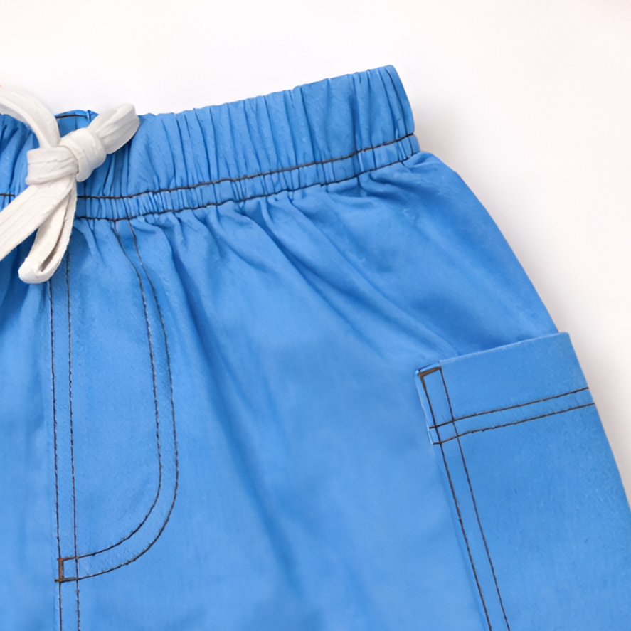 Googo Gaaga Boy's Cotton Shorts - Blue