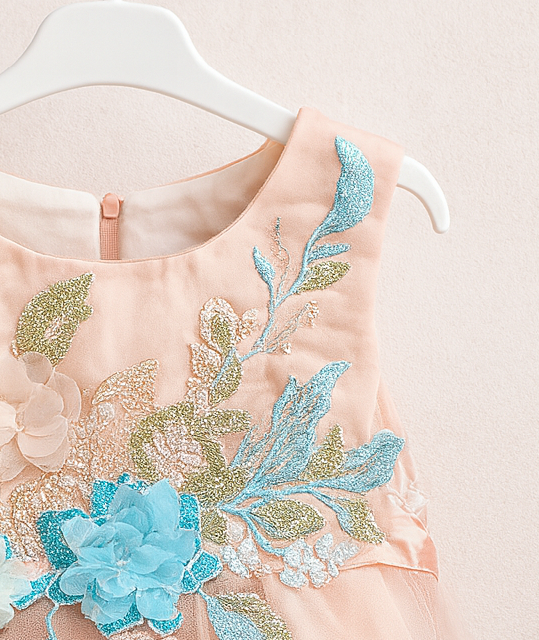 Girl's Peach Blossom Princess Dress