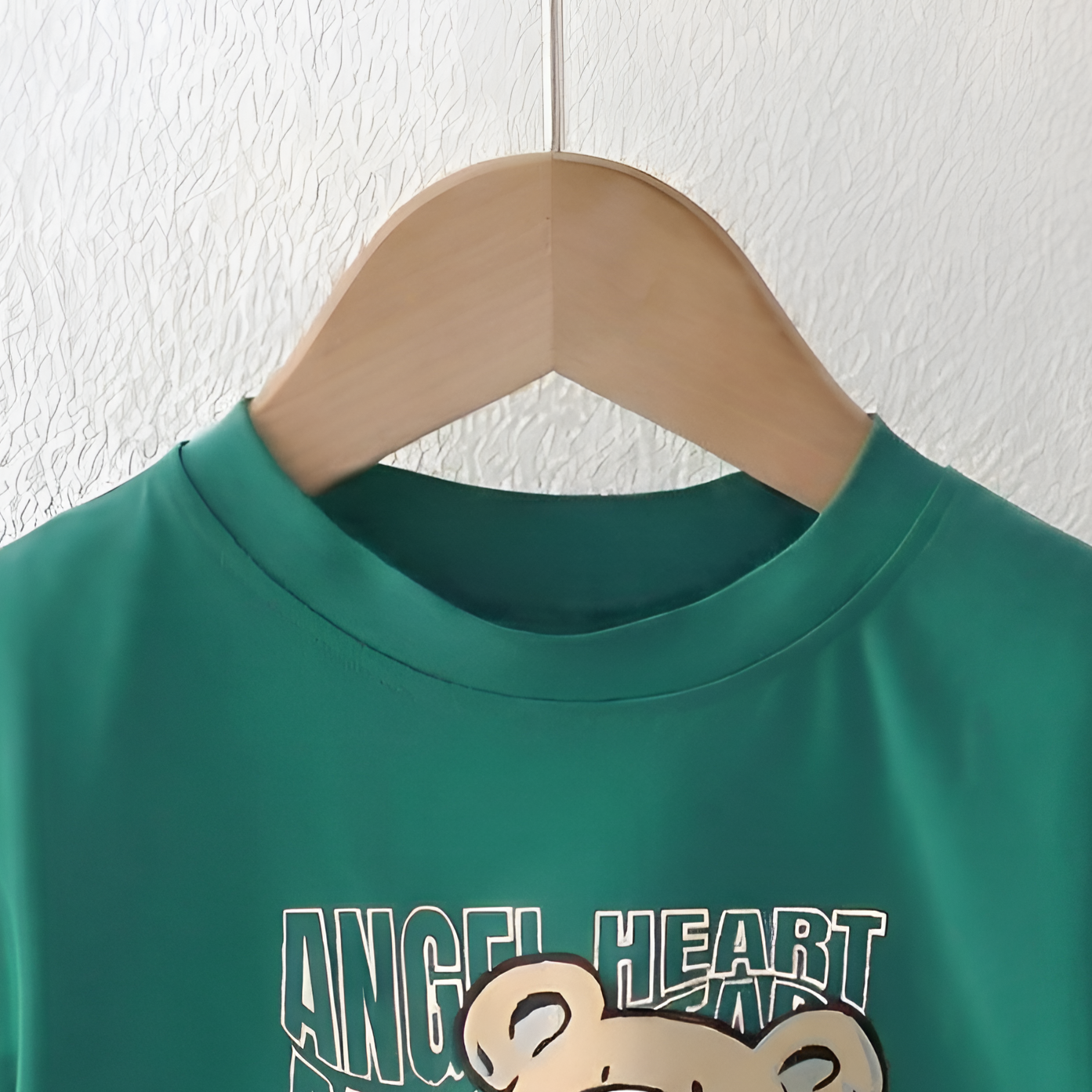 Boy's Bear Print Half-Sleeve T-Shirt - Green