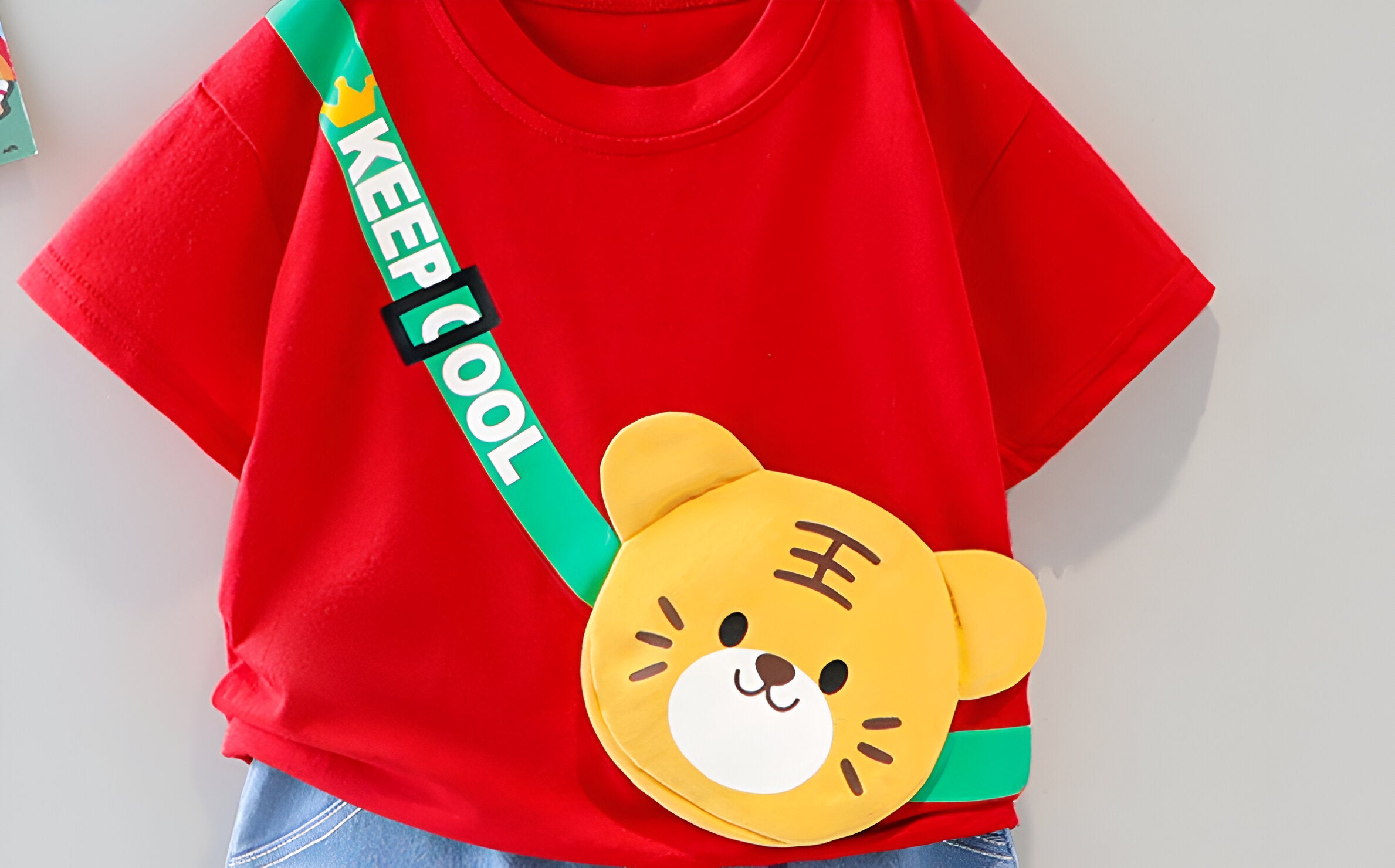 Boy's Red Text Print T-Shirt & Shorts Set