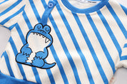 Boy's Blue Frog Print Sweatshirt & Pants Set