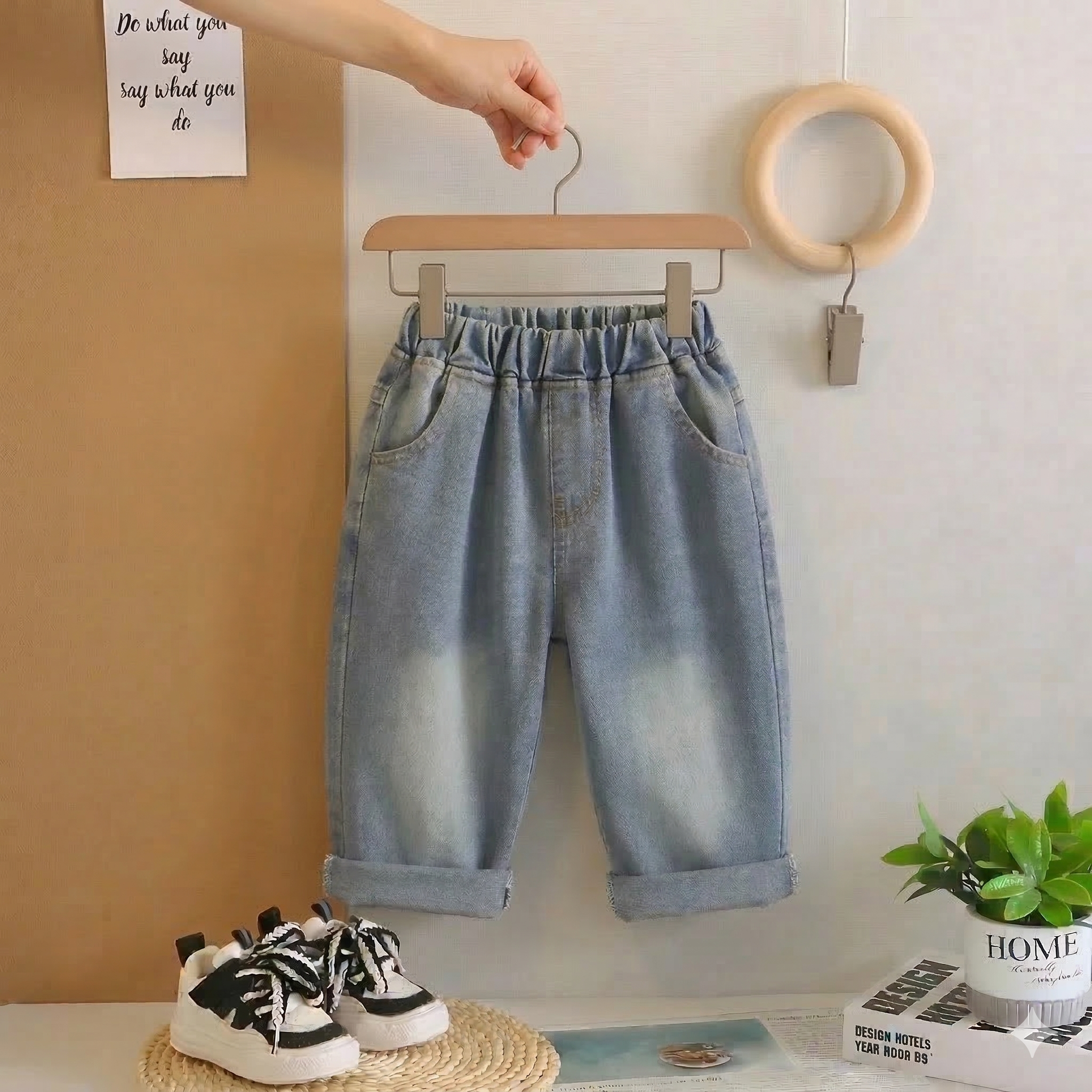 Boy's Cotton MIni Text Printed Shirt With Pant Set - Brown