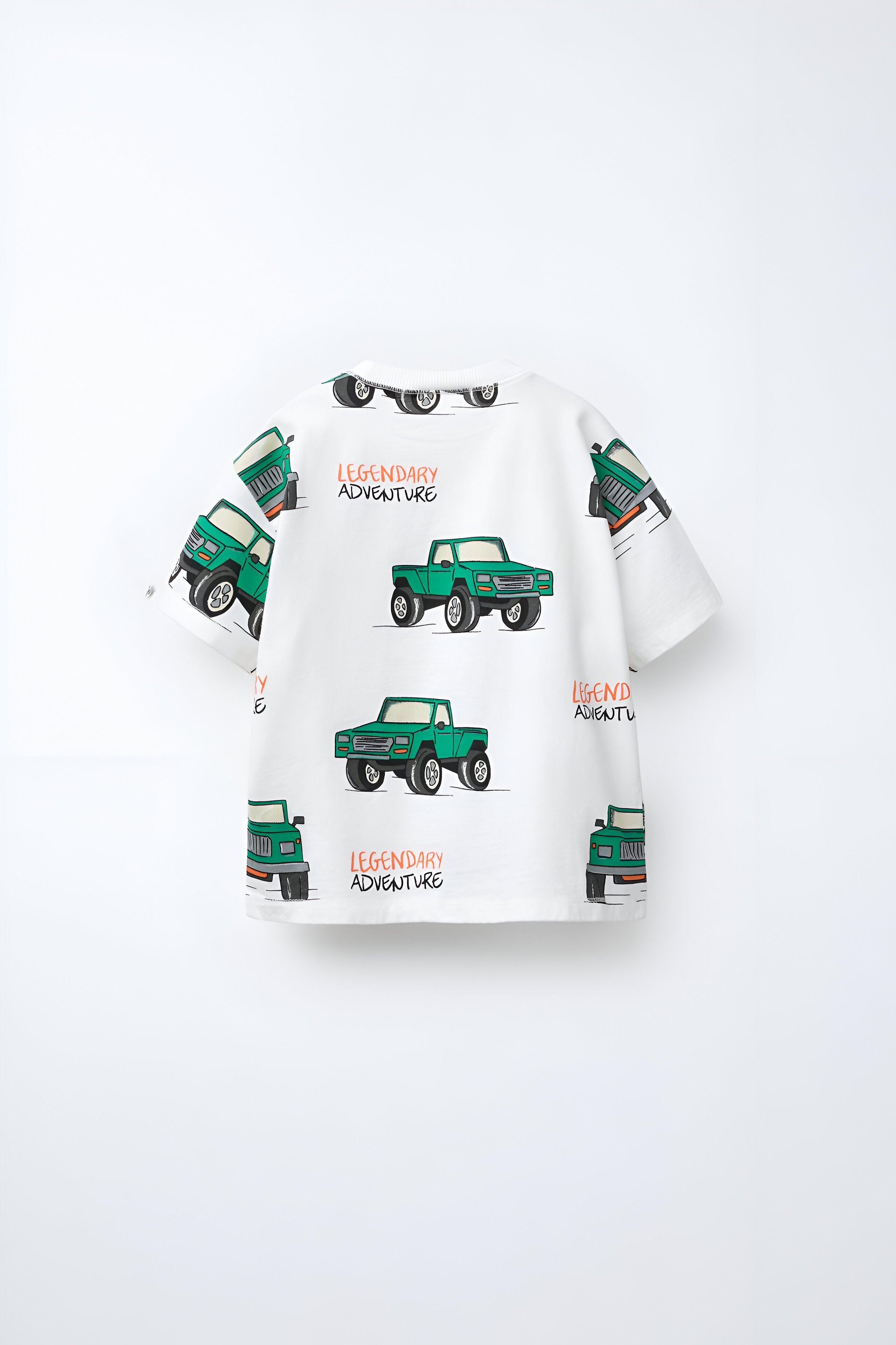 Boy's 2-Pack Elephant and Jeep Print T-Shirts - White