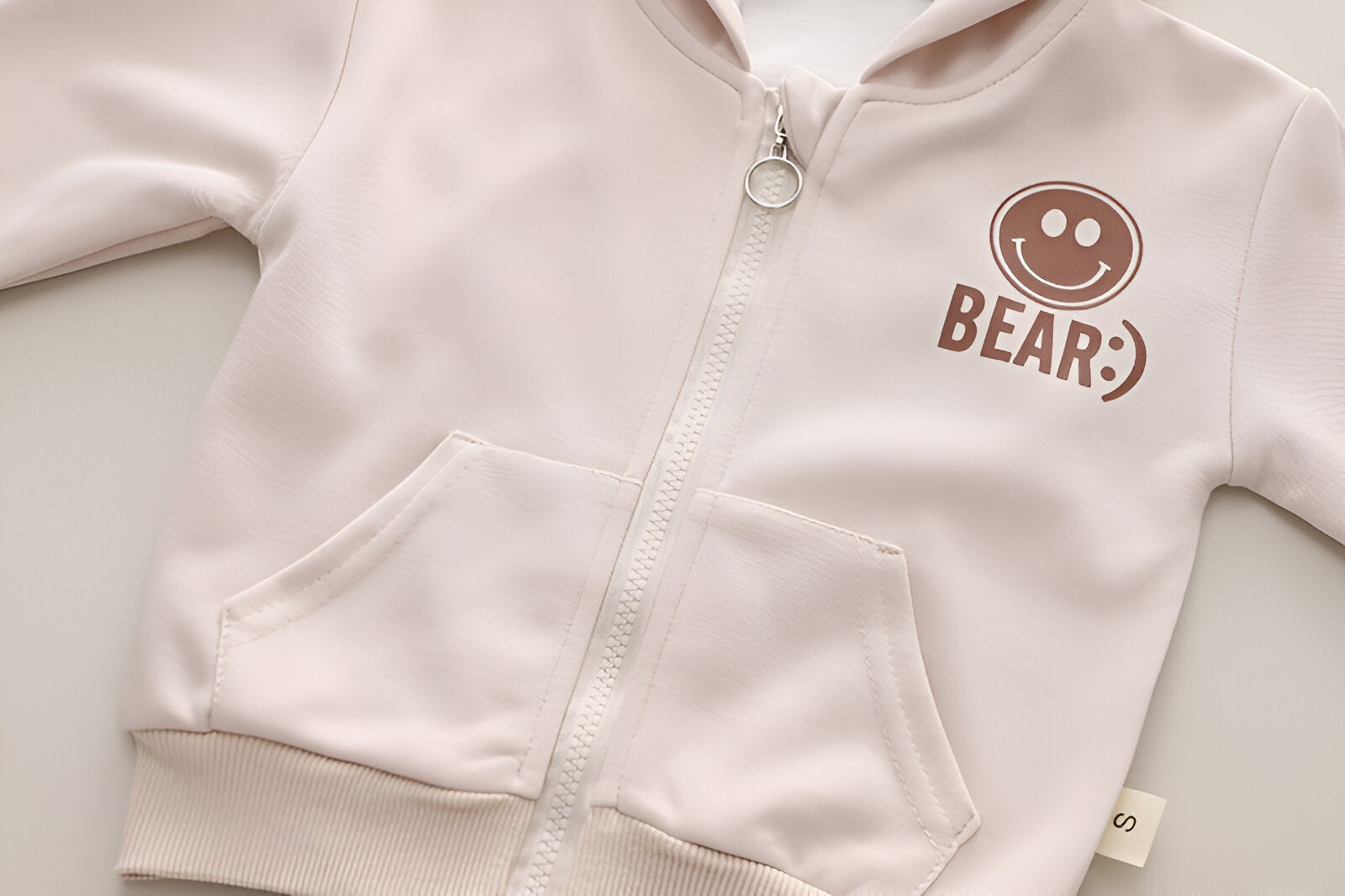 Boy's Cream Hoodie Sweatshirt & Pants Set