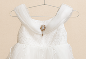 Girl's White Crystal Elegance Dress