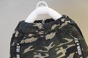 Boy's Black Camouflage T-Shirt & Shorts Set