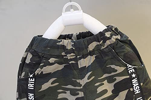 Boy's Black Camouflage T-Shirt & Shorts Set