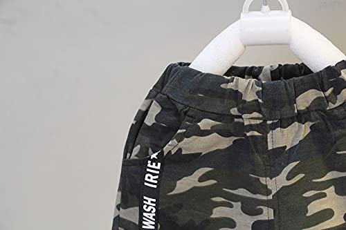 Boy's Black Camouflage T-Shirt & Shorts Set