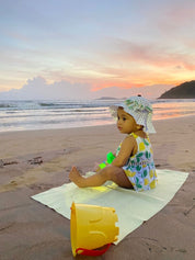Girl's Floral Print Top, Shorts & Hat Set