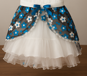 Girl's Sapphire Daisy Layered Party Dress