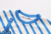Boy's Blue Frog Print Sweatshirt & Pants Set