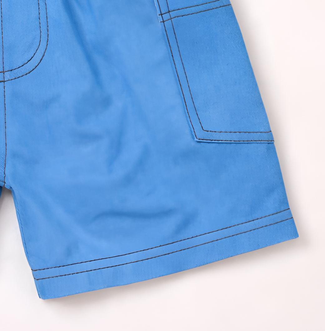 Googo Gaaga Boy's Cotton Shorts - Blue