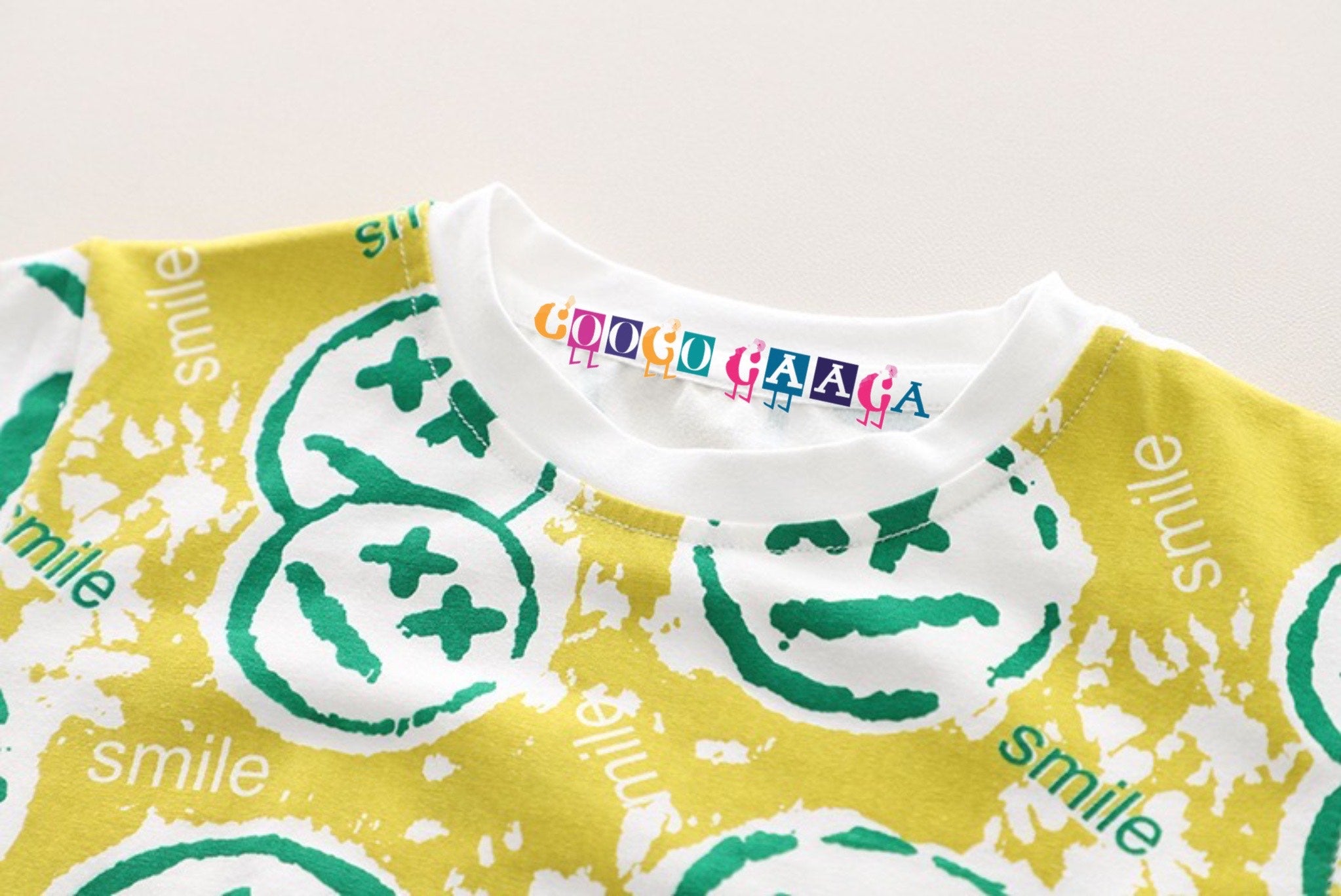Boy's Multicolor Emoji Print T-Shirt & Shorts Set