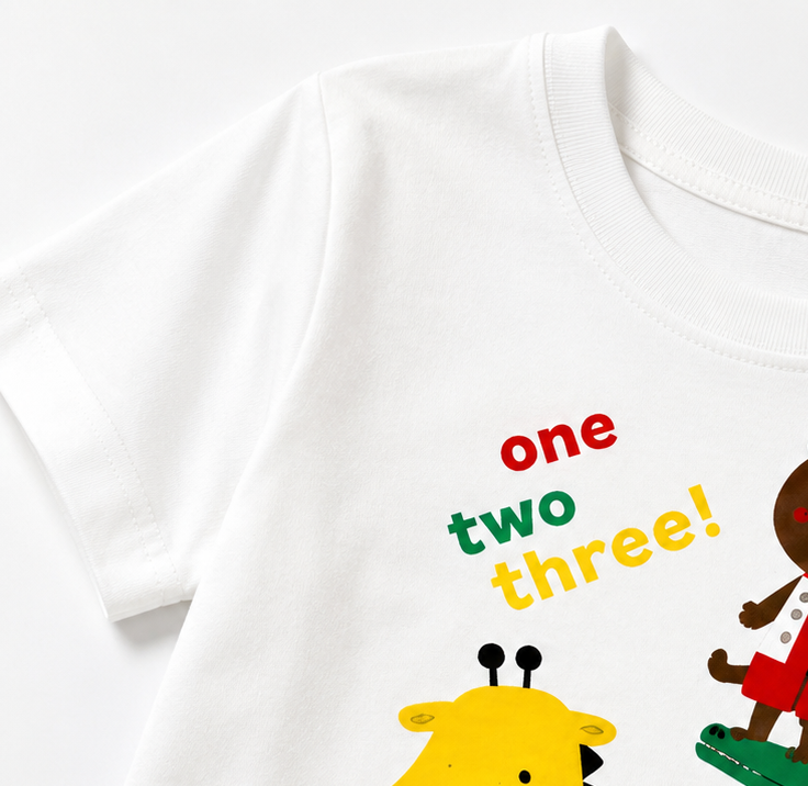 Googo Gaaga Boys Cotton Giraffe Printed T-Shirt & Shorts Set - White