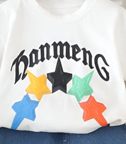 Boy's White Star Print T-Shirt & Shorts Set