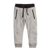 Boy's Black Text Print Full-Sleeve T-Shirt & Pants Set