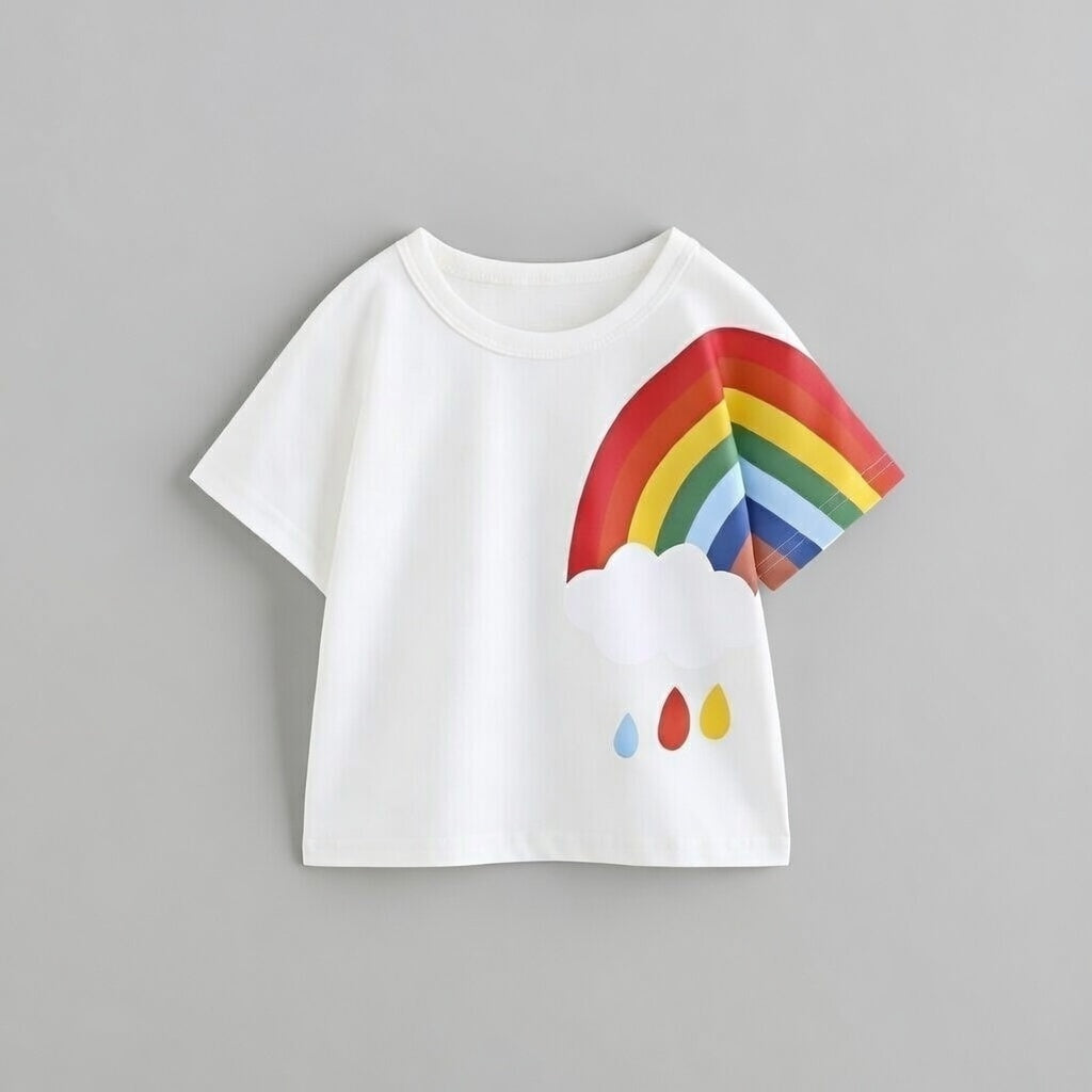 Boy's 2-Pack Rainbow &  Monster Print T-Shirts - White