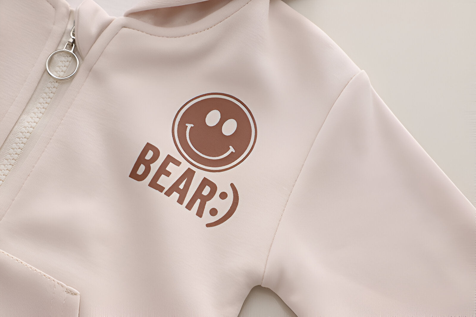 Boy's Cream Hoodie Sweatshirt & Pants Set