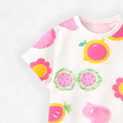 Googo Gaaga GIrls Googles Printed T-shirt - Pink