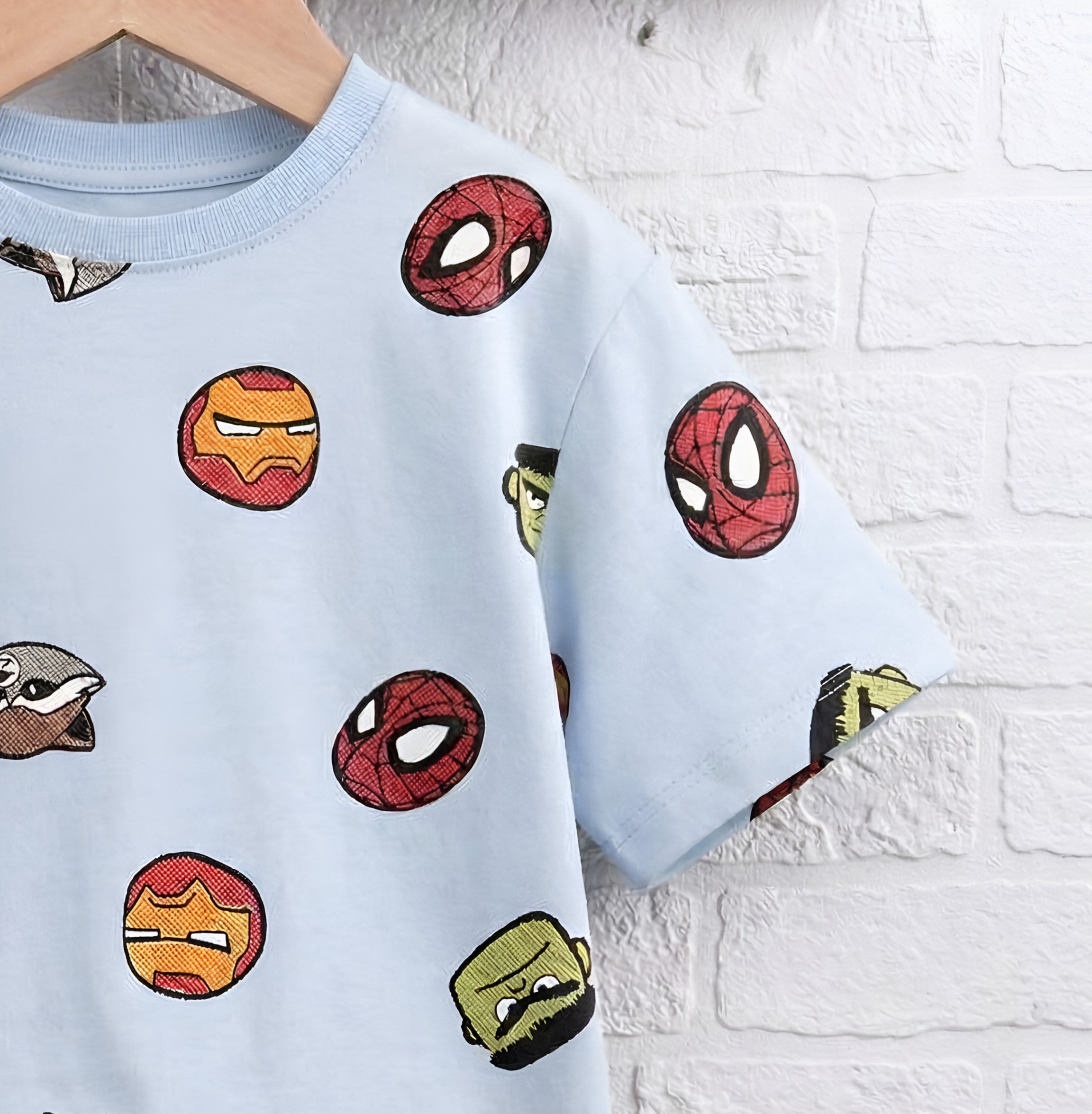 Boy's Avenger Print Half-Sleeve T-Shirt