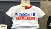 Boy's White Half-Sleeve T-Shirt & Denim Shorts Set
