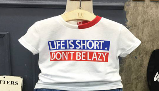Boy's White Half-Sleeve T-Shirt & Denim Shorts Set