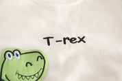 Boy's Cream Dino Print Sweatshirt & Pants Set