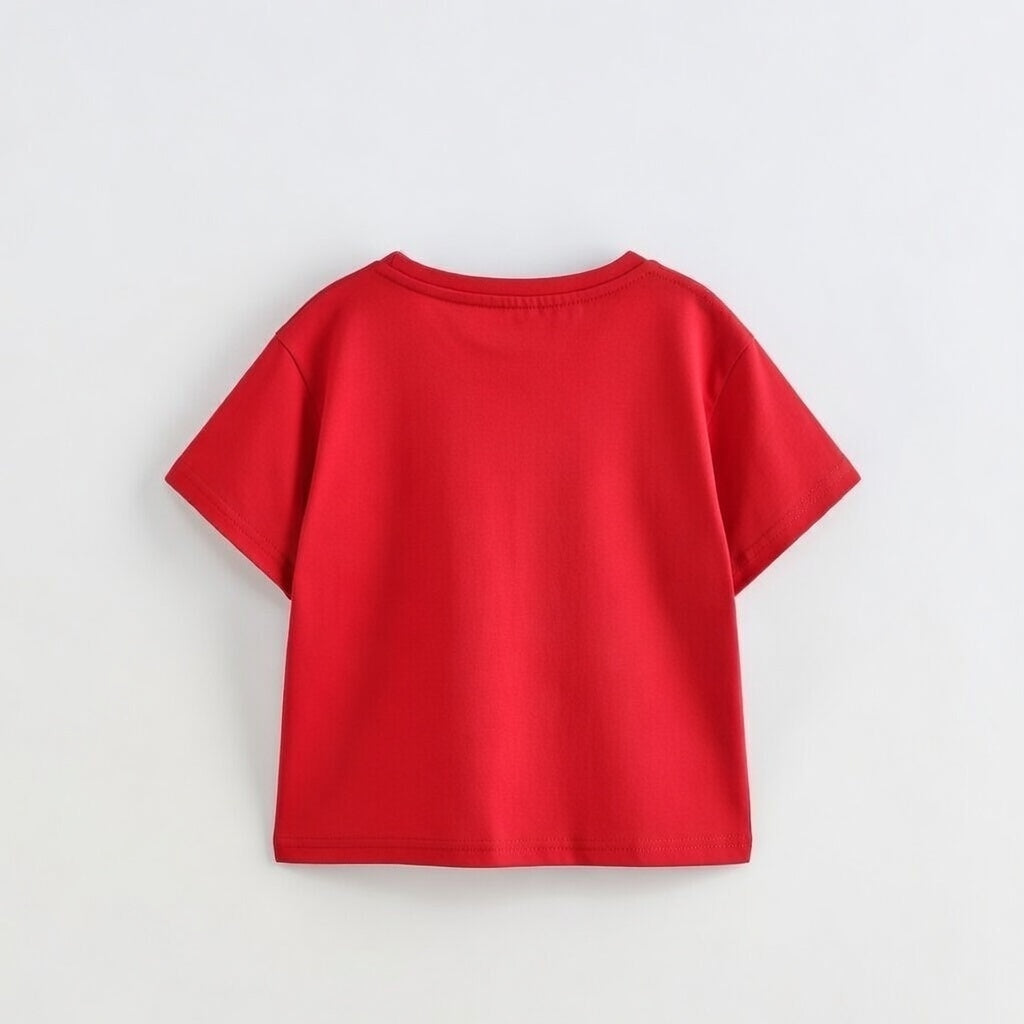 Boy's 2-Pack Rainbow &  Monster Print T-Shirts - Red & White