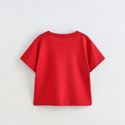 Boy's 2-Pack Rainbow &  Monster Print T-Shirts - Red & White