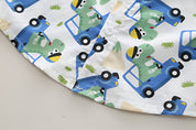 Boy's Dino Printed Shirt With Shorts Set
