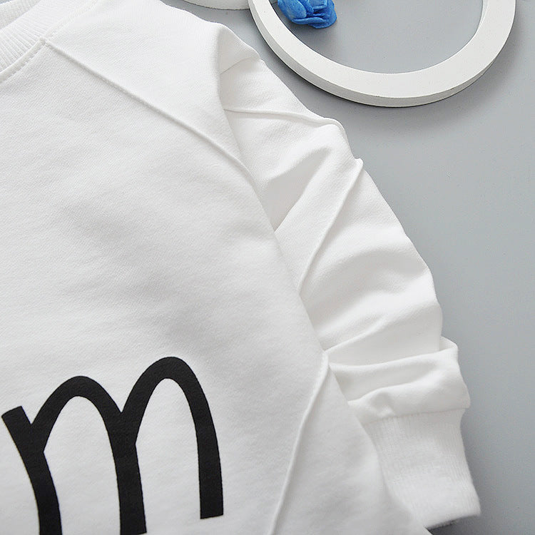 Girl's White Text Print Sweatshirt