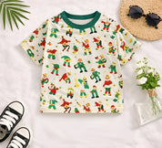 Boy's Cotton Cartoon Print T-Shirt & Shorts Set - Multicolor