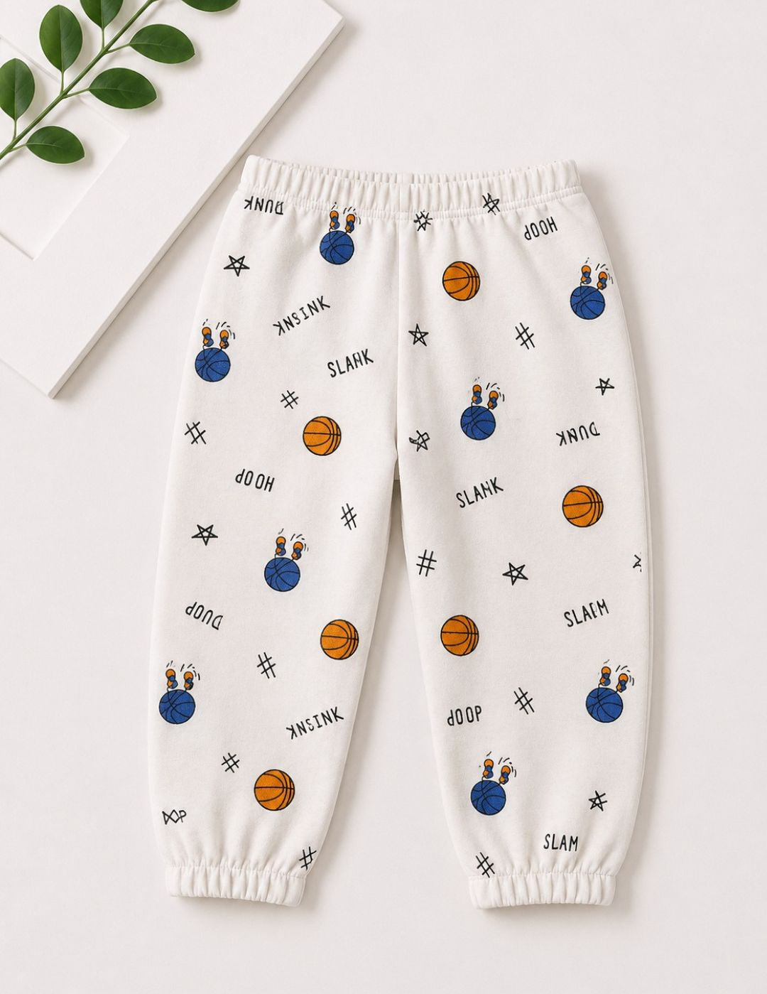 Googo Gaaga Girls Basketball Printed Cotton Joggers