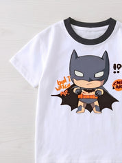 Googo Gaaga Boys Cotton Batman Printed T-Shirt & Shorts Set - Yellow