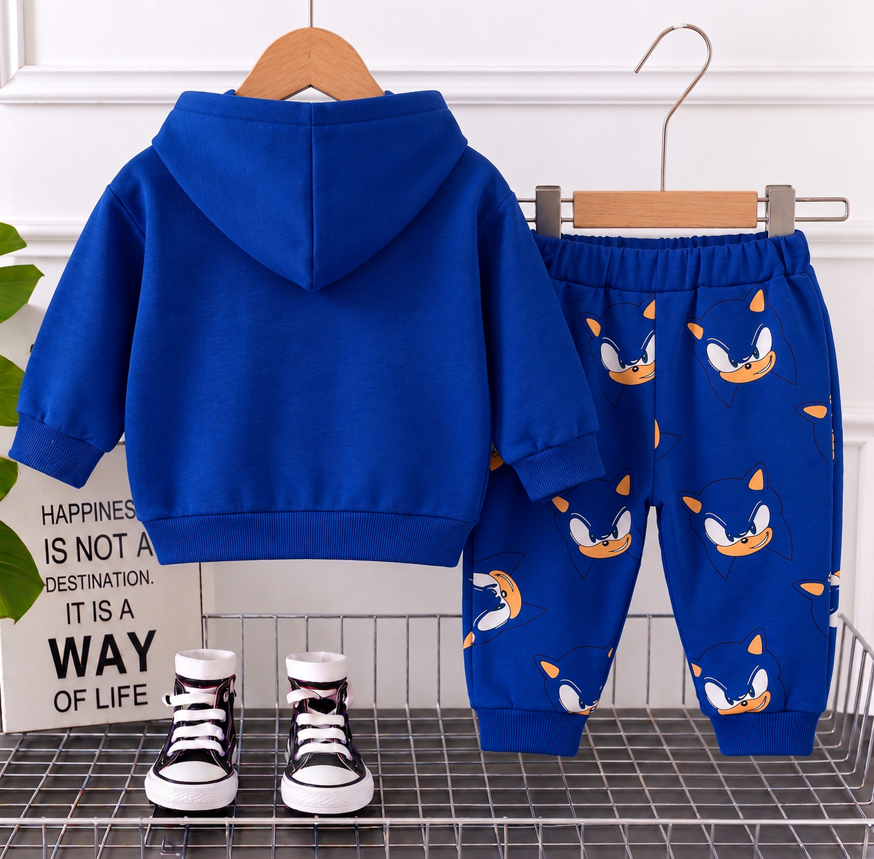 Googo Gaaga Kids Sonic Hoodie & Jogger Set – Blue