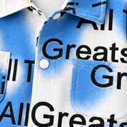 Googo Gaaga Kids Blue & White Typography Printed Full Sleeve Shirt with Blue Denim Jeans Co-Ord Set
