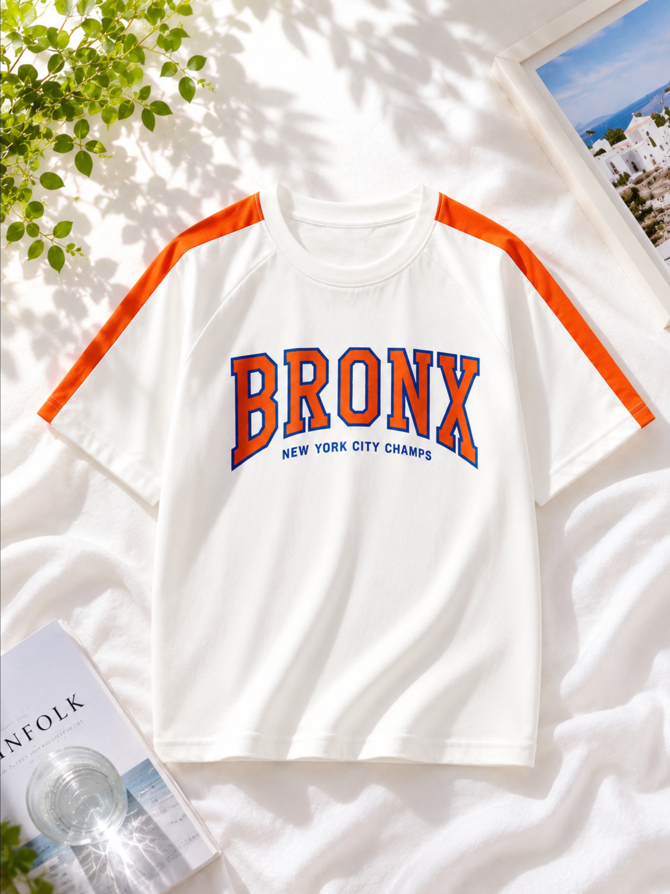 Googo Gaaga Boy's Bronx Print Half-Sleeve T-Shirt - White