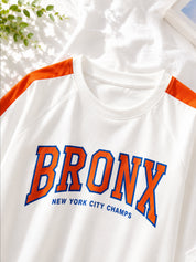 Googo Gaaga Boy's Bronx Print Half-Sleeve T-Shirt - White