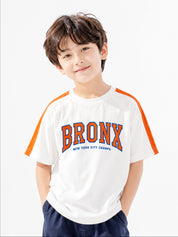 Googo Gaaga Boy's Bronx Print Half-Sleeve T-Shirt - White