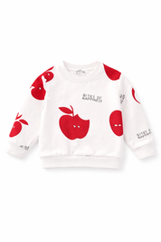 Boys Cotton Fleece Full Sleeves Apple & Elephant Printed Sweatshirt With Joggers Set Pack of 2