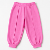 Girl's Cotton Knit Light Winter All Over Heart Printed Sweatshirt With Joggers Pant Set - Lilac