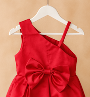 Girl's One-Side Grace Ruby Party Dress