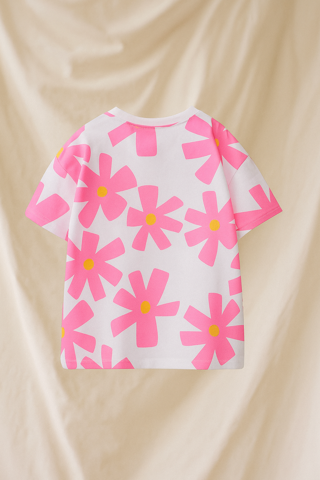 Googo Gaaga GIrls Flower Printed T-shirt in Pink