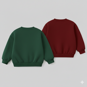 Girl's Cotton Full Sleeves Printed Sweatshirt Set Pack of 2 - Green & Maroon Nova