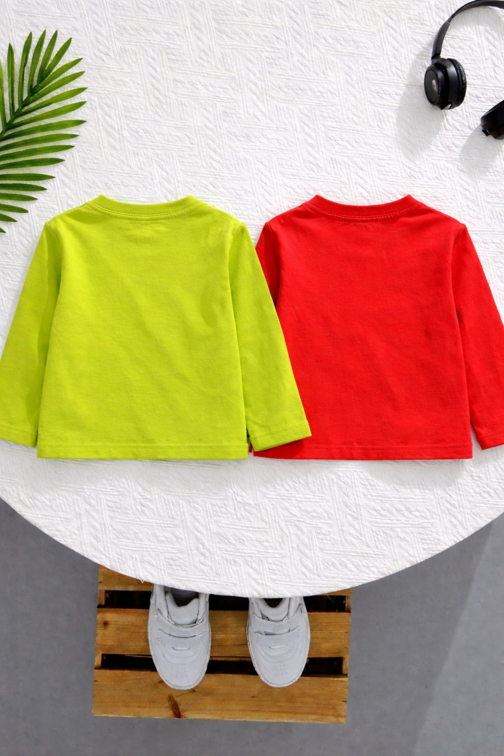 Boy's 2-Pack Print Cotton T-Shirts - Red & Green