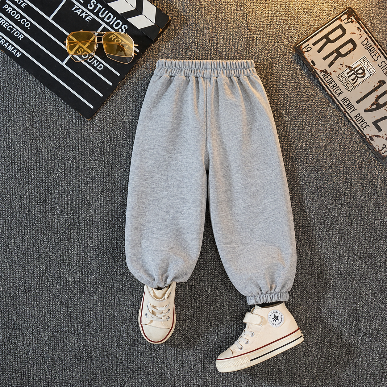 Googo Gaaga Kids Tom & Jerry Cartoon Printed Jogger Pants – Grey