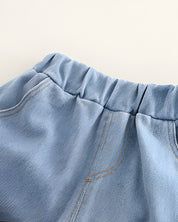 Boy's Light Winter Cotton Spider Printed Sweatshirt With Jeans Set - Grey